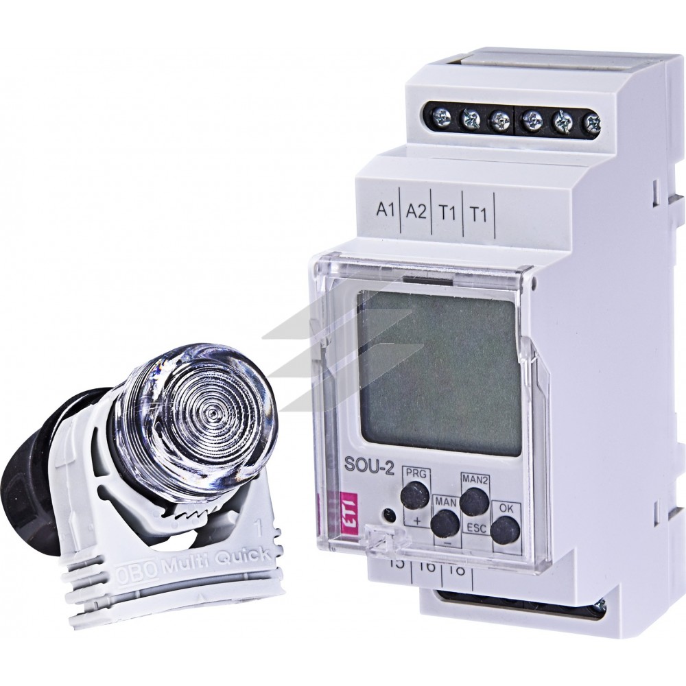 Реле сутінкове SOU-2 230V AC 8A з цифровим таймером, ETI