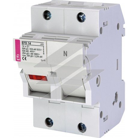 Роз'єднувач для запобіжників EFD 14 LED 1P+N, ETI