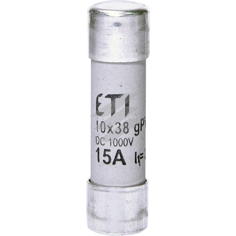 Запобіжник типу CH 10x38 хар-ка gPV 15A 1000V (30kA), ETI