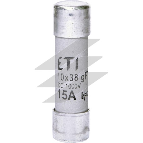 Запобіжник типу CH 10x38 хар-ка gPV 15A 1000V (30kA), ETI
