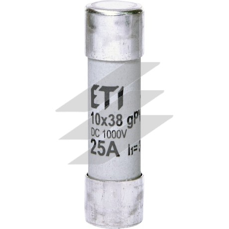 Запобіжник типу CH 10x38 хар-ка gPV 25A 1000V (30kA), ETI