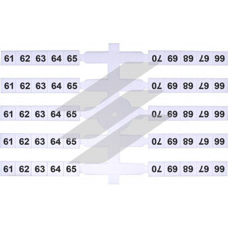 Маркувальна табличка EO3 символ-61-70 200шт, ETI
