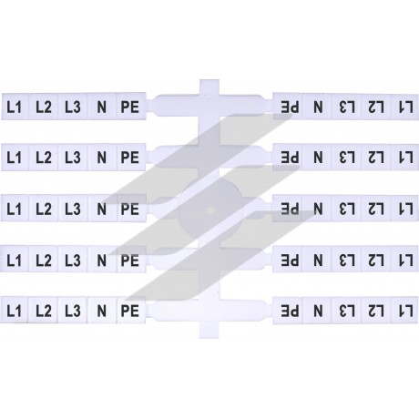 Маркувальна табличка EO3 символ-L1, L2, L3, N, PE, 200шт, ETI