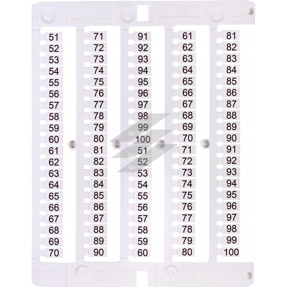 Маркування клем ES-NU0851051 (51-100) ETI