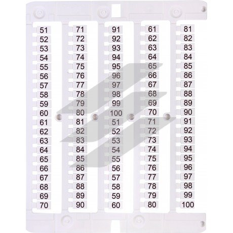 Маркування клем ES-NU0851051 (51-100) ETI