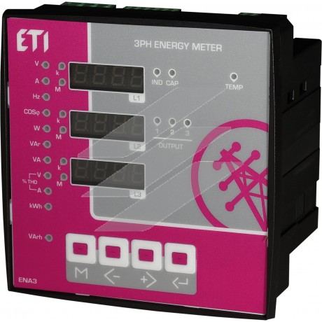 Трифазний аналізатор мережі ENA3 (144x144мм, 3x400+N), ETI