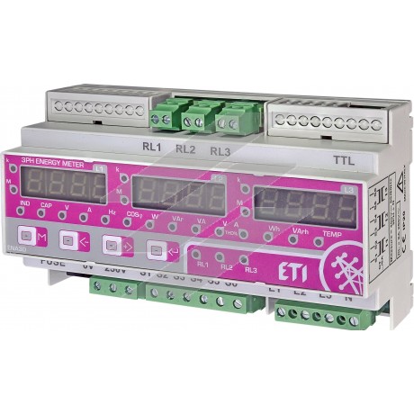 Трифазний аналізатор мережі ENA3D (9 модулів, DIN-rail, 230 L / N), ETI