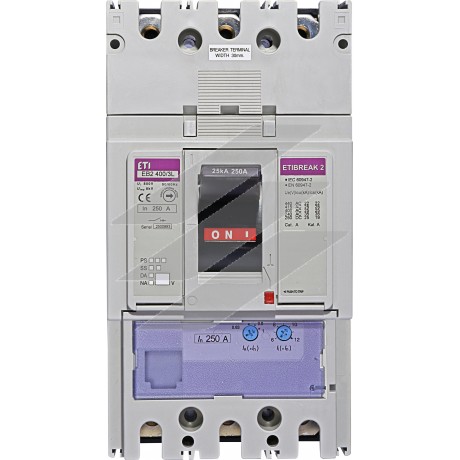 Автоматичний вимикач EB2 400/3L 3P 250А 25кА, ETI