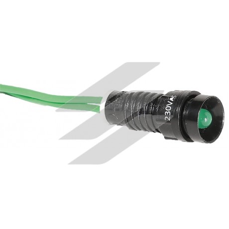 Лампа сигнальна LS LED 5 G 230 (5мм, 230V AC, зелена), ETI