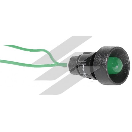 Лампа сигнальна LS LED 10 G 230 (10мм, 230V AC, зелена), ETI