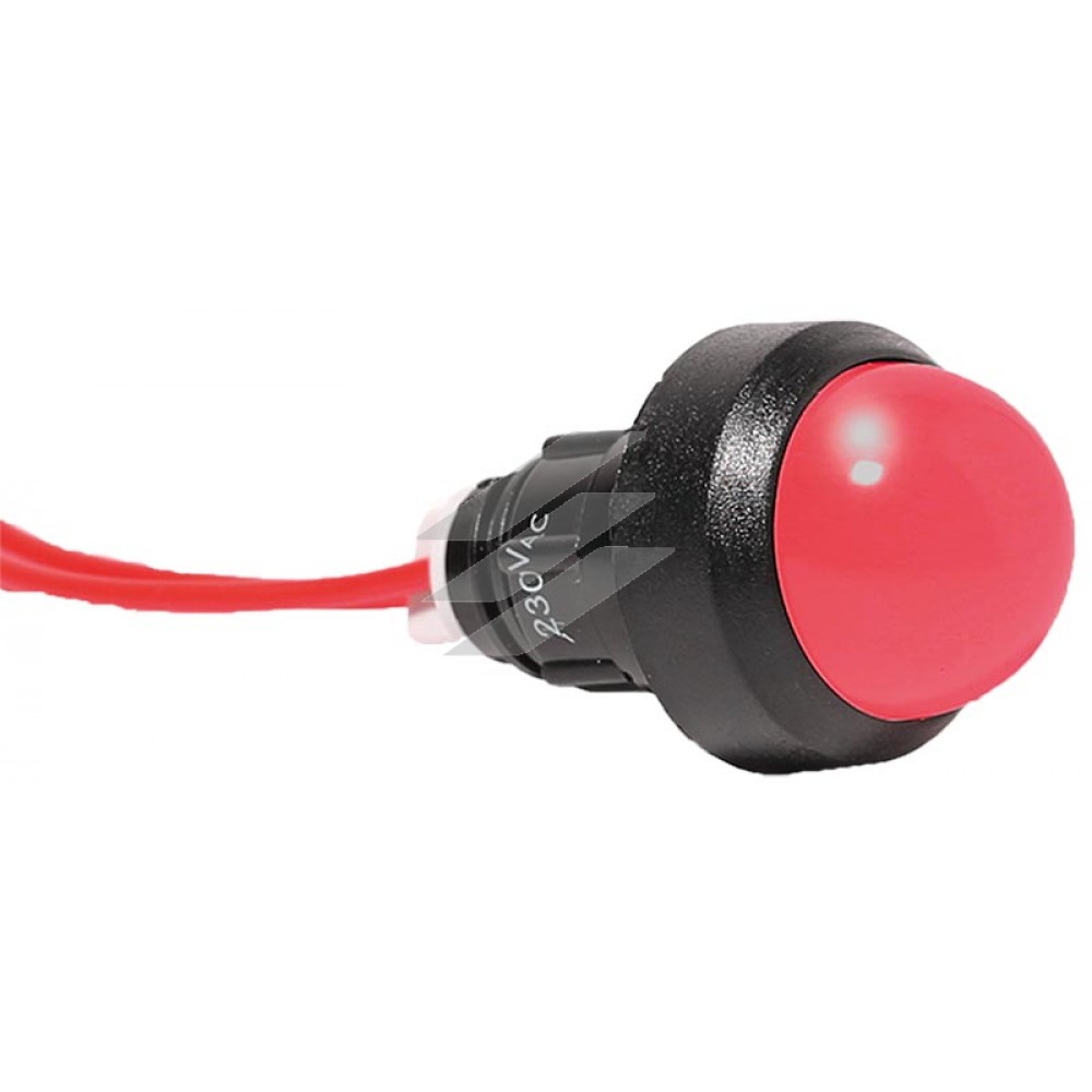 Лампа сигнальна LS LED 20 R 230 (20мм, 230V AC, червона), ETI