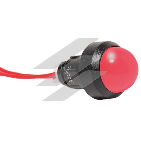 Лампа сигнальна LS LED 20 R 230 (20мм, 230V AC, червона), ETI