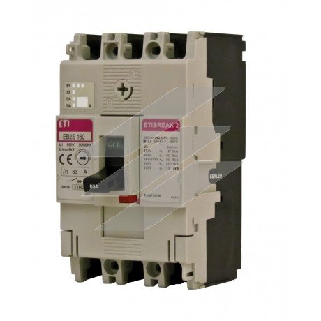 Автоматичний вимикач EB2S 160/3HF 125A 40kA, фікс./фікс., ETI
