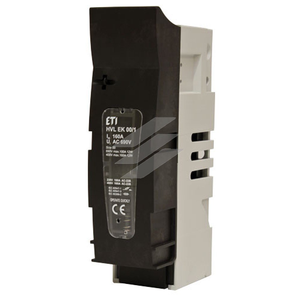 Роз'єднувач під запобіжники HVL EK 00 1P 160A M8, ETI