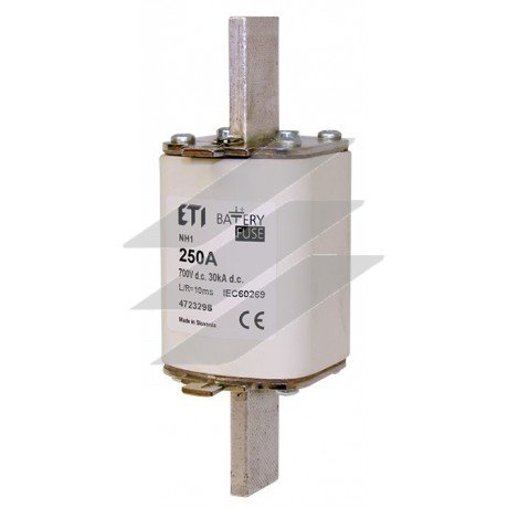 Плавка вставка (запобіжник ножевий) типу NH-1 Battery 100A 700V DC, ETI