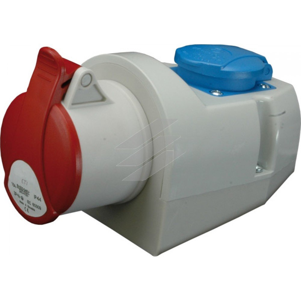 Розетка комбінована EZCZ-S-тисяча шістсот сорок три IP44 (16A, 400V / 230V, 3P + PE / EE 16S Schuko) Розетка комбінована EZCZ-S-тисяча шістсот сорок три IP44 (16A, 400V / 230V, 3P + PE / EE 16S Schuko)