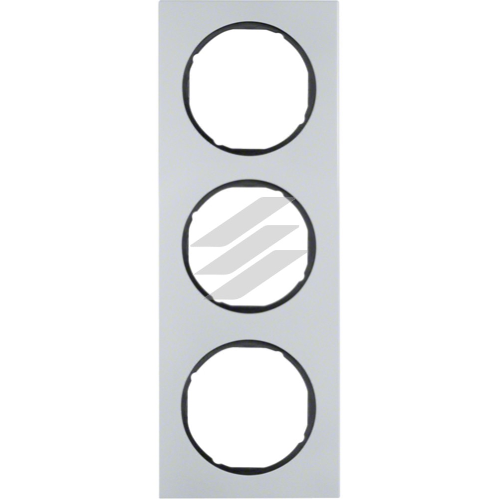 Рамка 3 постова алюміній/чорний, R.3, Hager