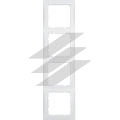 Рамка 4 постова полярна білизна-matt S.1, Hager