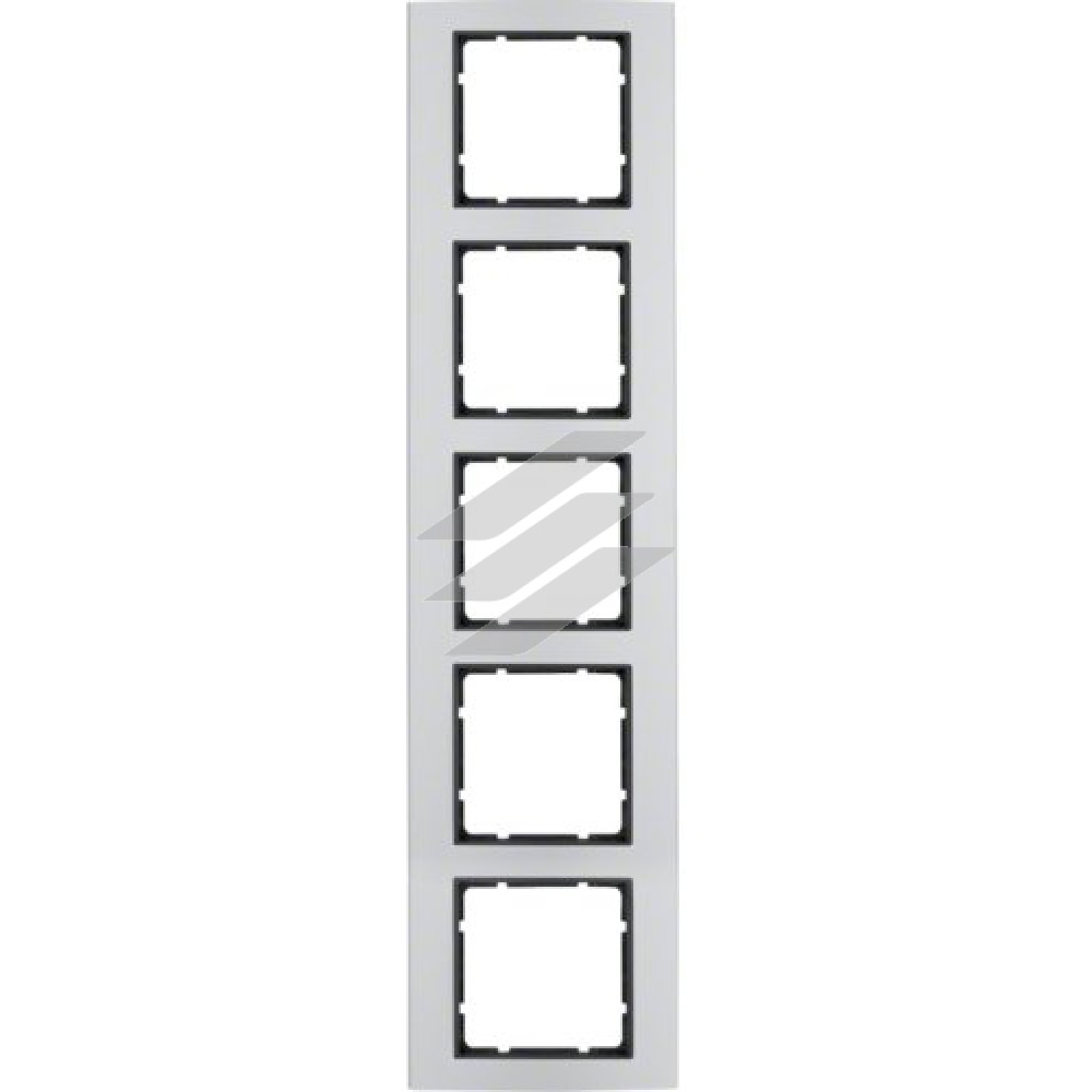 Рамка 5 постова алюміній/антрацит B.3, Hager