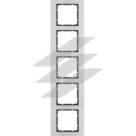 Рамка 5 постова алюміній/антрацит B.3, Hager