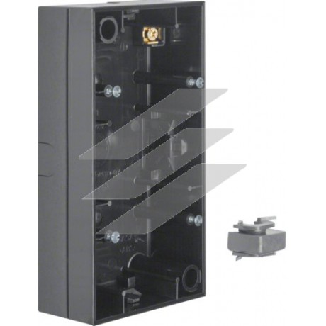 Коробка накладного монтажу, 2Х чорна, R.3, Hager