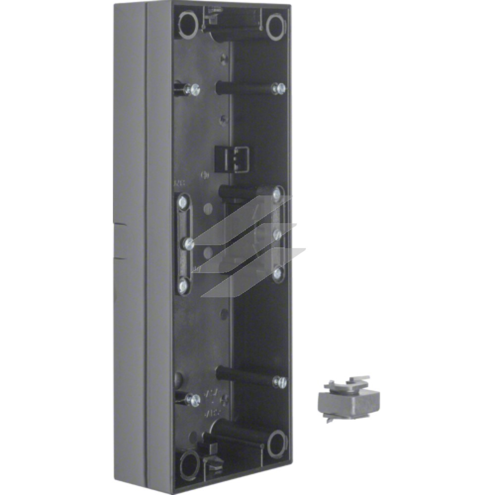 Коробка накладного монтажу, 3Х чорна, R.3, Hager