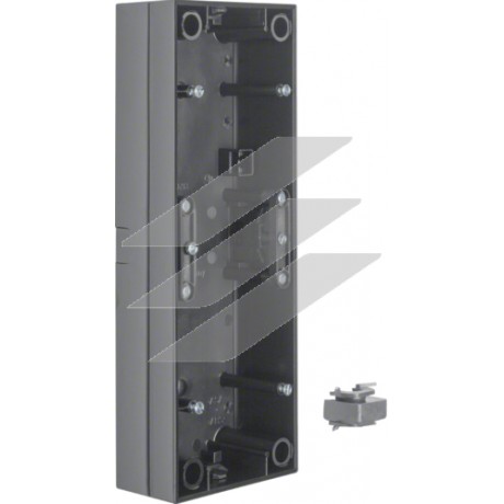 Коробка накладного монтажу, 3Х чорна, R.3, Hager