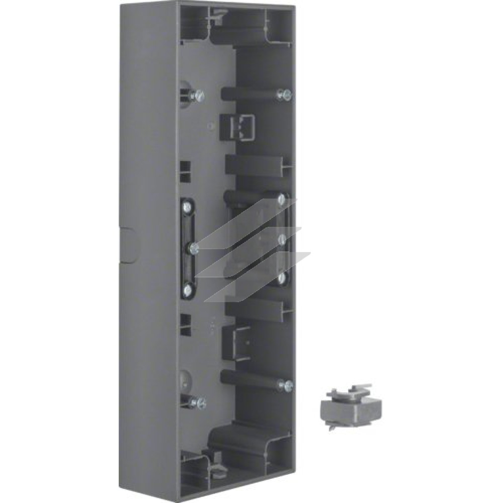 Коробка накладного монтажу, 3Х антрацит, горизонтальна, K.1, Hager