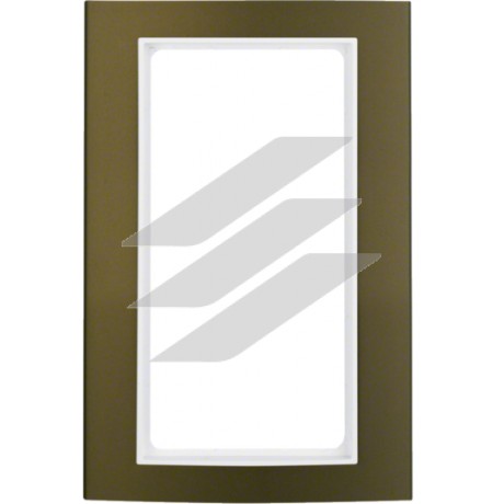 Рамка з великим отвором коричнева/полярна білизна 1-кратна B.3, Hager