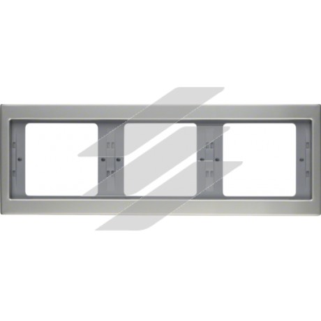 Рамка 3 постова нержавіюча сталь, горизонтальна, K.5, Hager