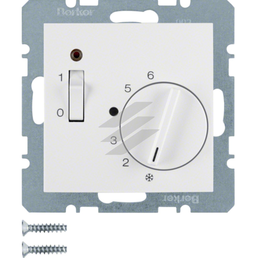 Регулятор температури приміщення, 24В, полярна білизна-matt S.1, Hager
