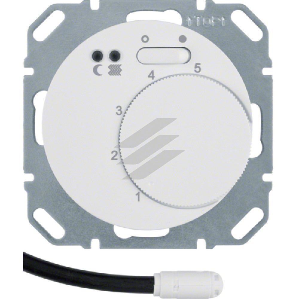 Термостат для підлоги, з датчиком 16А 250В, полярна білизна, R.x, Hager