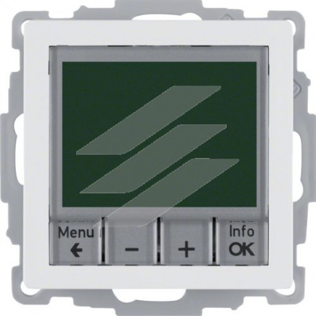 Термостат цифровий з таймером, з дисплеєм, 8А 250В, полярна білизна, Q.х, Hager