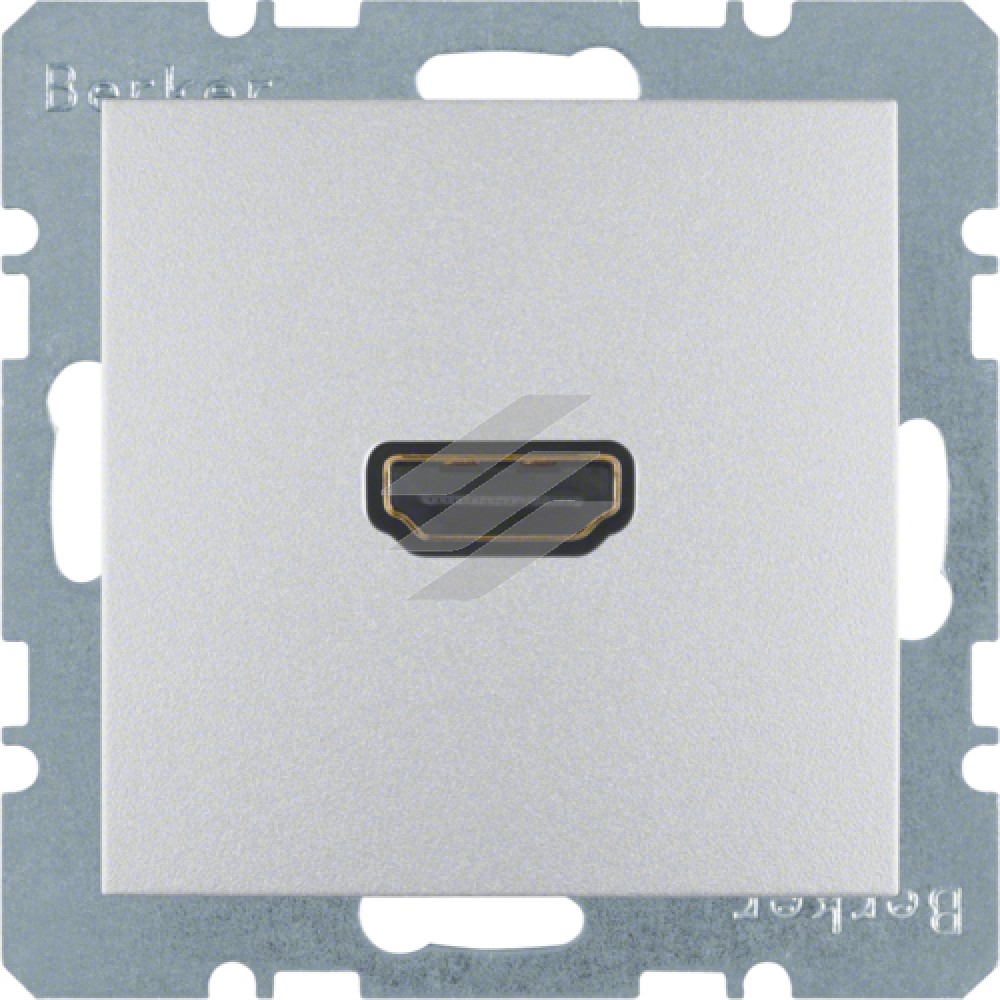 HDMI-розетка, алюміній S.1, Hager
