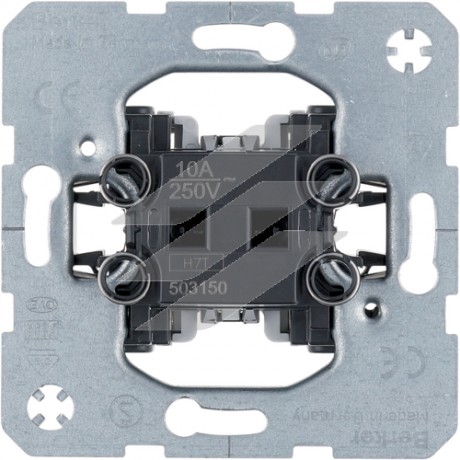 Кнопка 1-клавішна 1NO (механізм) 10А 250В, Hager