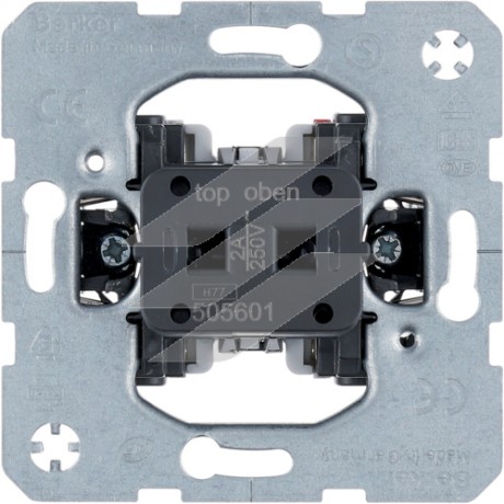 Кнопочний вимикач hotelcard, 1 дод. контакт 2А 230В, Hager