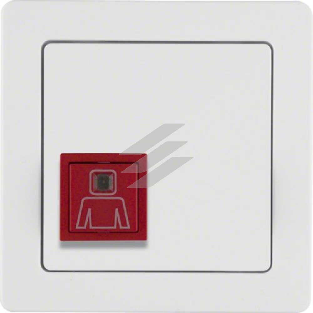 Нажимна кнопкавизову з рамкою, полярна білизна Q.х, Hager