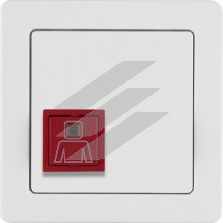 Нажимна кнопкавизову з рамкою, полярна білизна Q.х, Hager