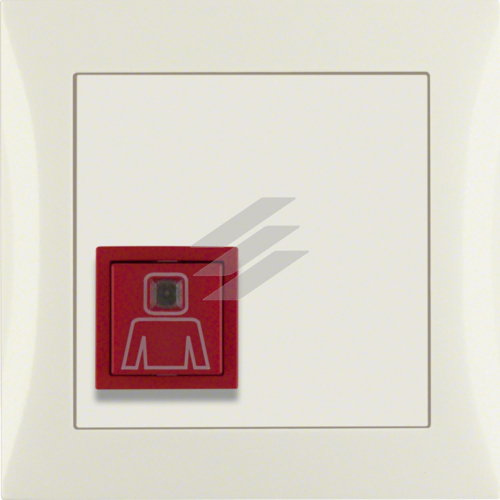 Нажимна кнопкавизову з рамкою, біла S.1, Hager