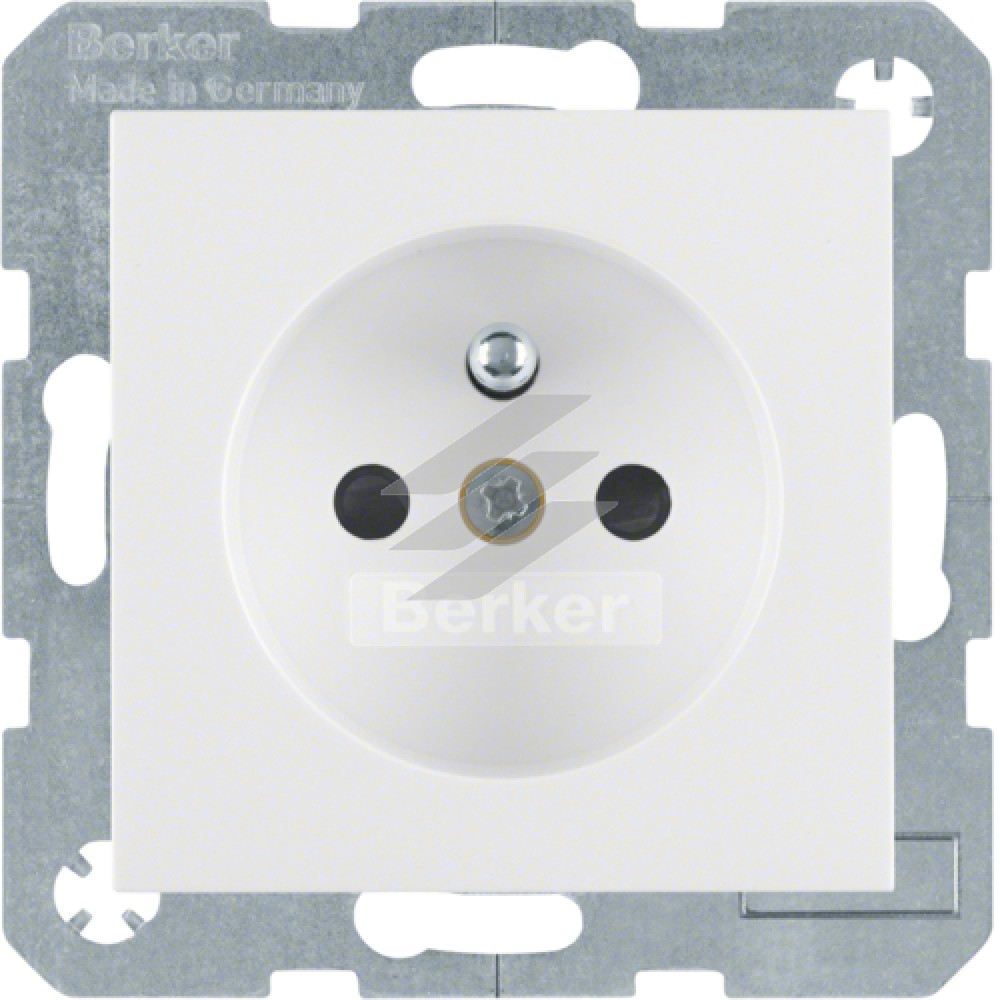 Розетка з центральним захистом контактів, полярна білизна 16А 250В S.1, Hager