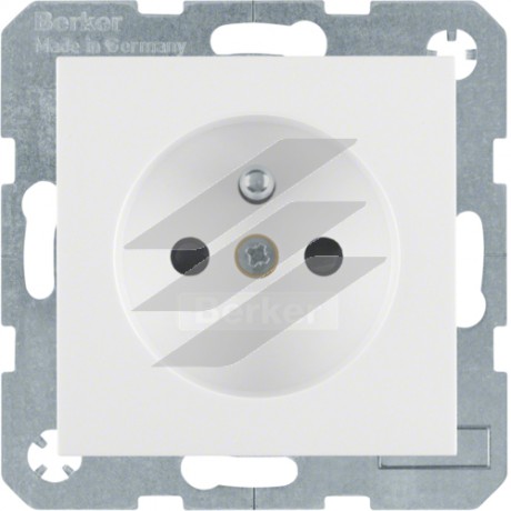 Розетка з центральним захистом контактів, полярна білизна 16А 250В S.1, Hager