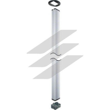 Колона подвійна DA 200-80, профіль 136x98мм, h=3.4м, біла, Hager