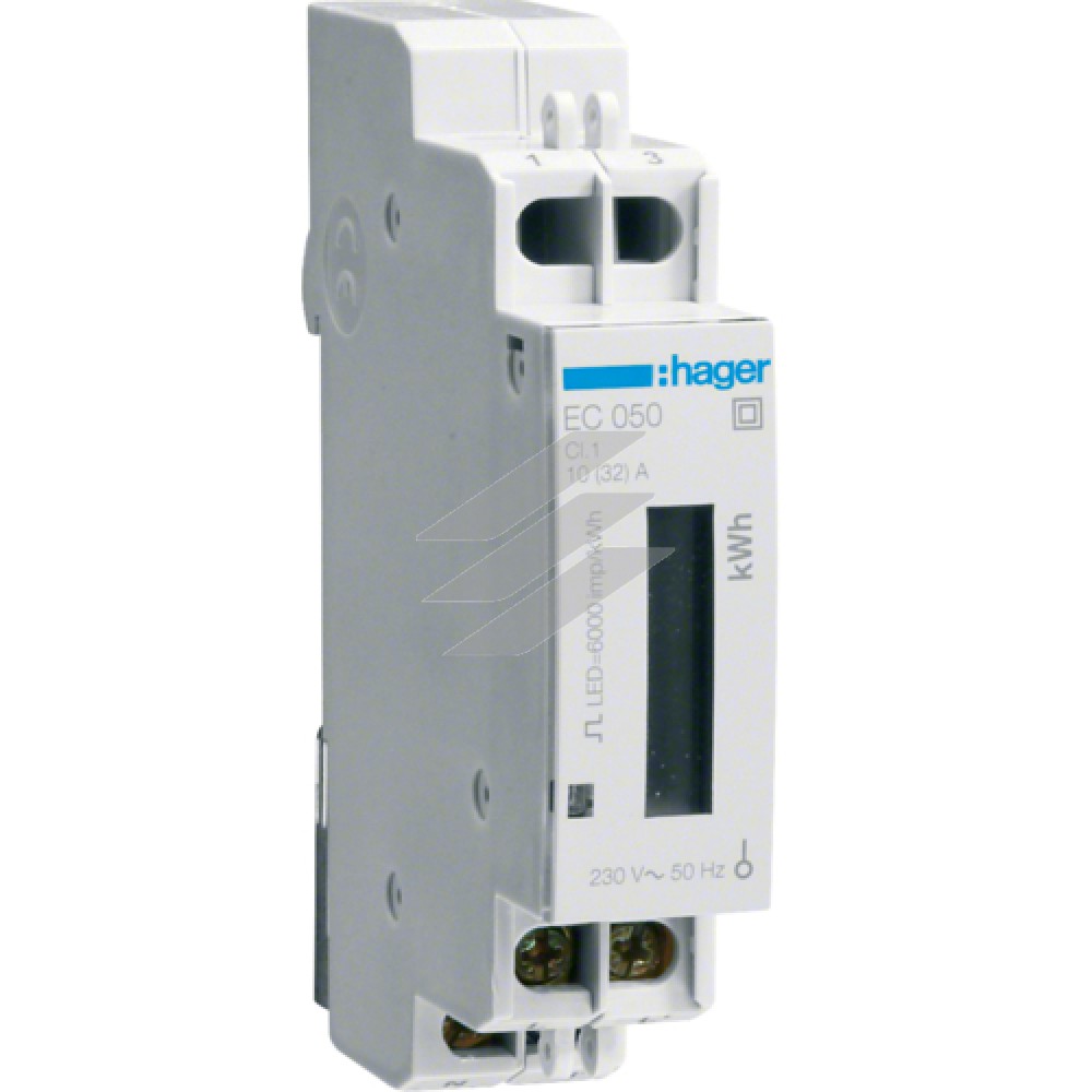 Лічильник 1-фазний прямого підключення 32А, 1м, Hager