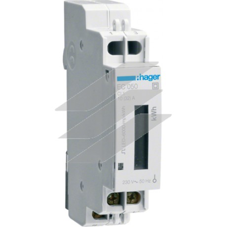 Лічильник 1-фазний прямого підключення 32А, 1м, Hager