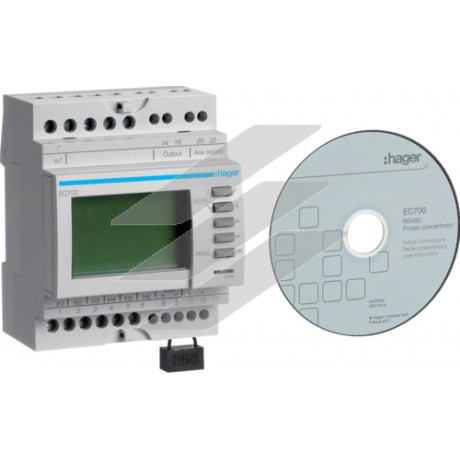 Концентратор імпульсів, RS485/MODBUS, Hager