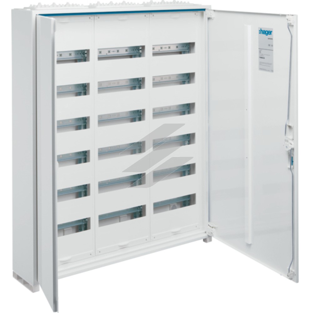 Шафа Univers IP44/II 950x800x161мм на 216 модулів (3x72), Hager