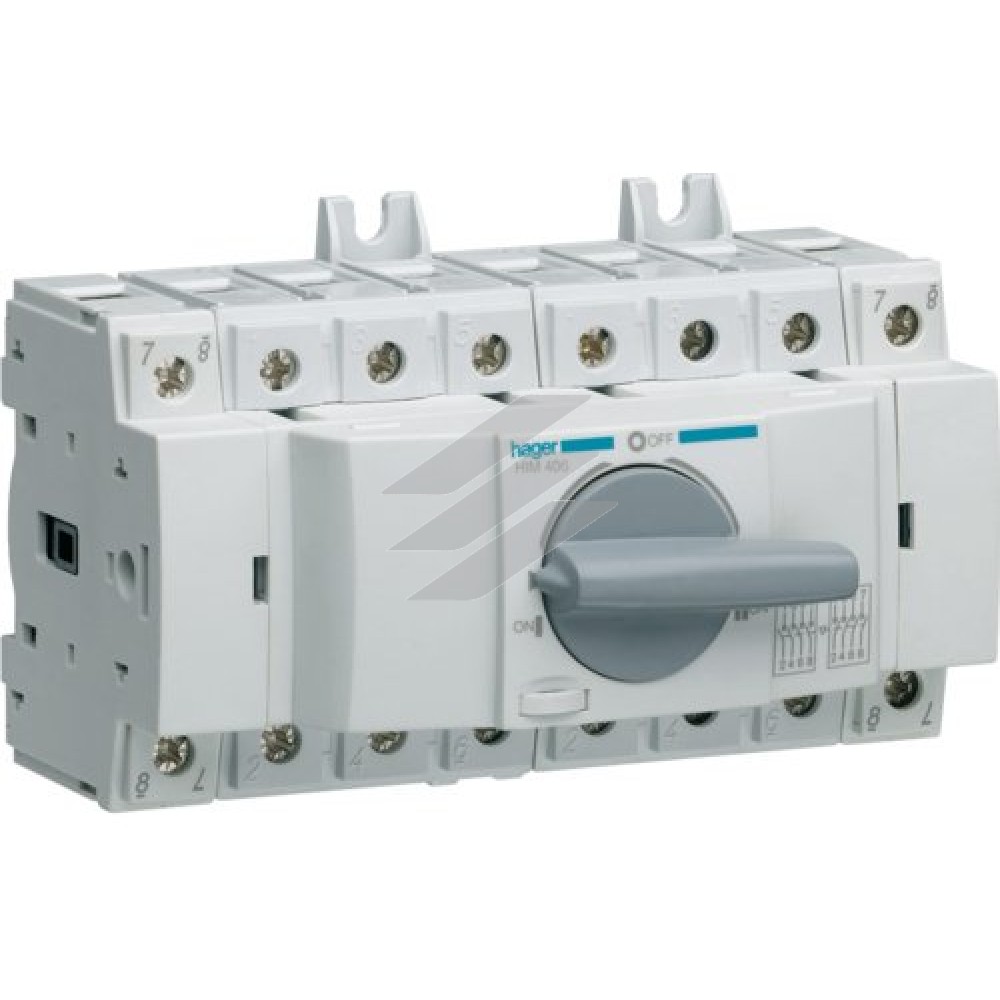 Перемикач модульний трьохпозиційний I-0-II до 35мм² 4P 63А, Hager