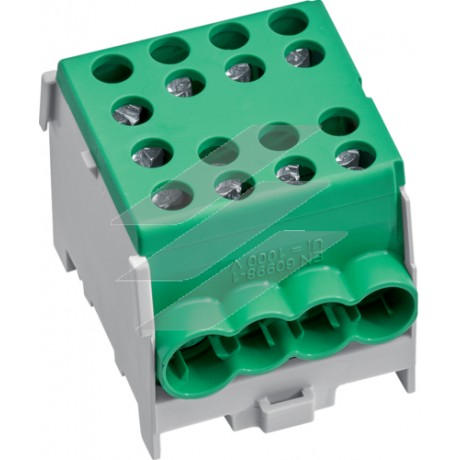 Модульна ввідна 1Р клема 2x35²/2x25², 63А, зелена, Hager