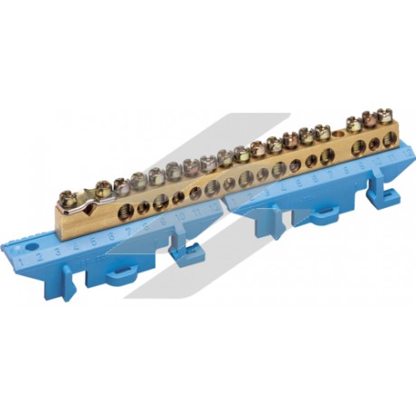Клема нейтральна з тримачем 1х25 + 8x16 + 8x10мм², Hager