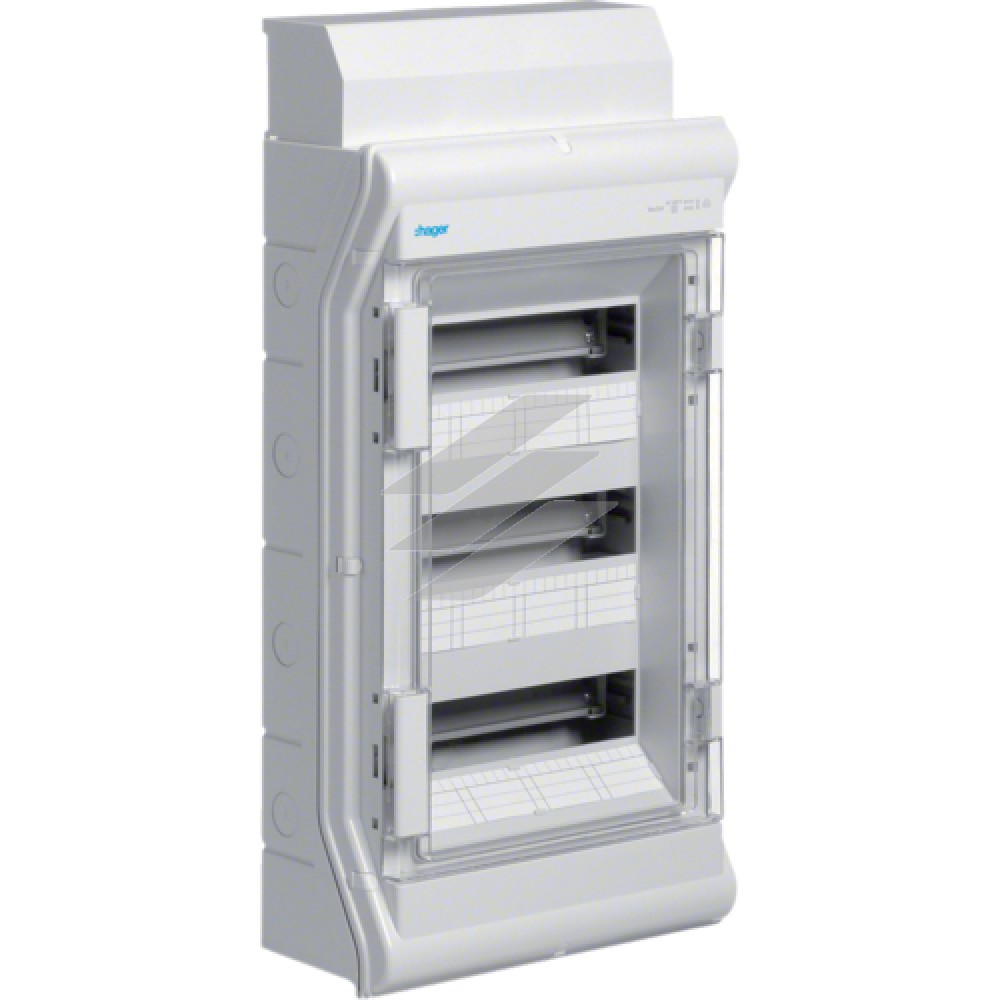 Щит розподільчий на 36 (42) модулів, накладного монтажу, з прозорими дверцятами, IP65 VECTOR, Hager